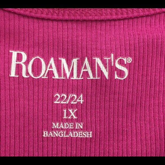 Scoop Neck Rib Neck Tank SZ 1X - Picture 5 of 7